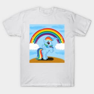 rainbow dash with a rainbow T-Shirt